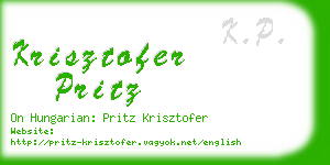 krisztofer pritz business card